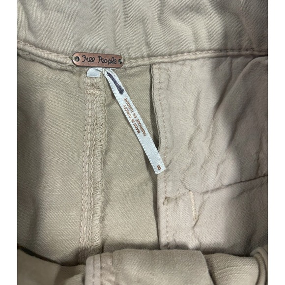 Free People NWOT Billie Chino Shorts Size 8 Khaki MSRP $78 - Picture 3 of 3